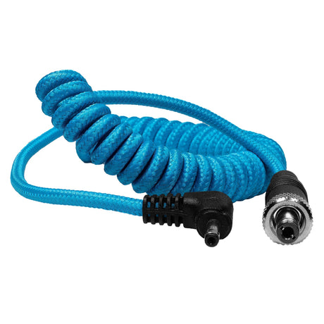 Kondor Blue Locking DC 2.1mm to Right Angle DC 1.35mm Coiled Cable