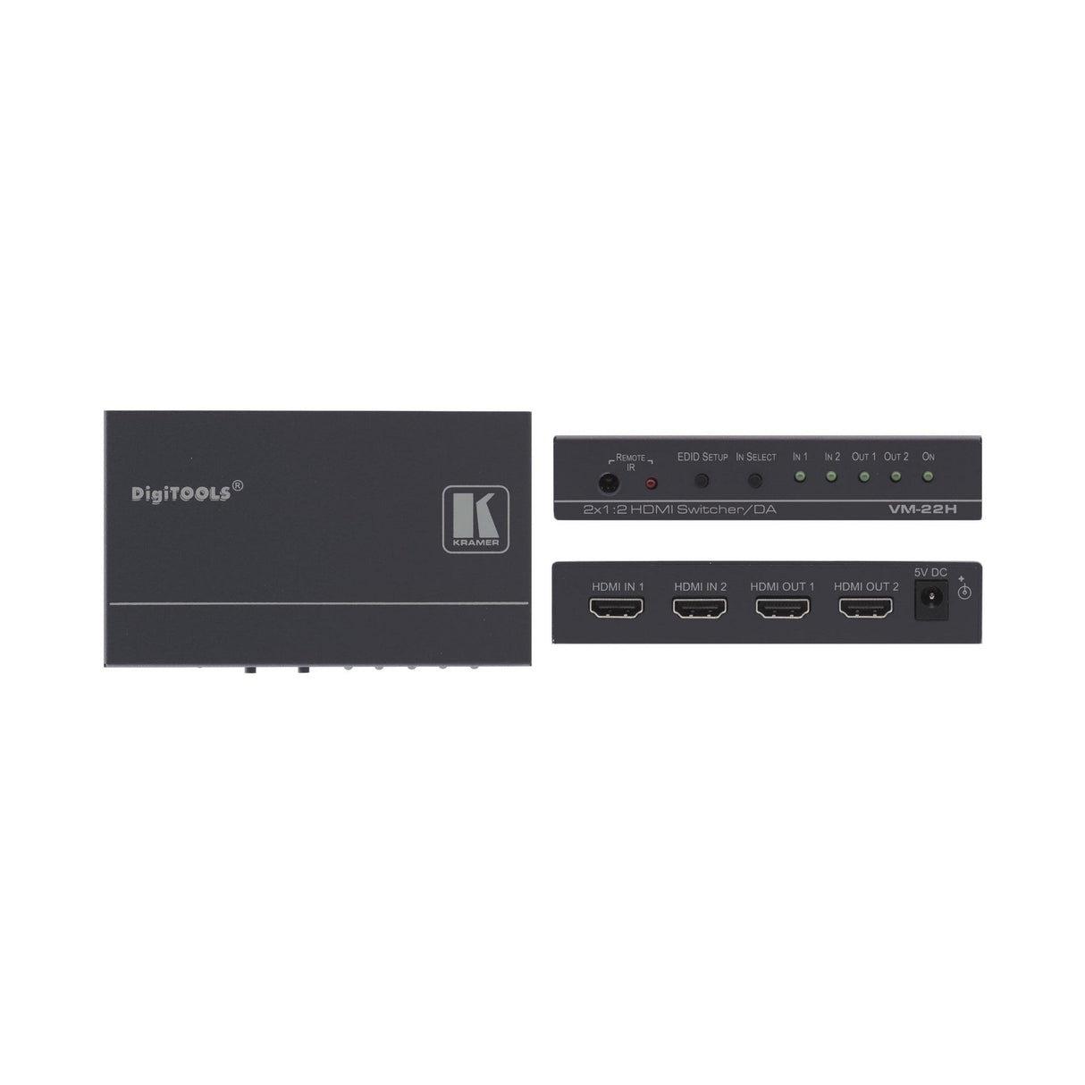 Kramer VM-22H 2x1:2 Compact HDMI Switchable Distribution Amplifier
