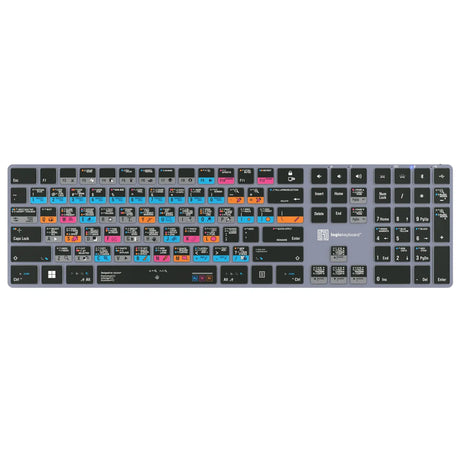 Logickeyboard TITAN Wireless Backlit Keyboard for Adobe Graphic Designer US Windows