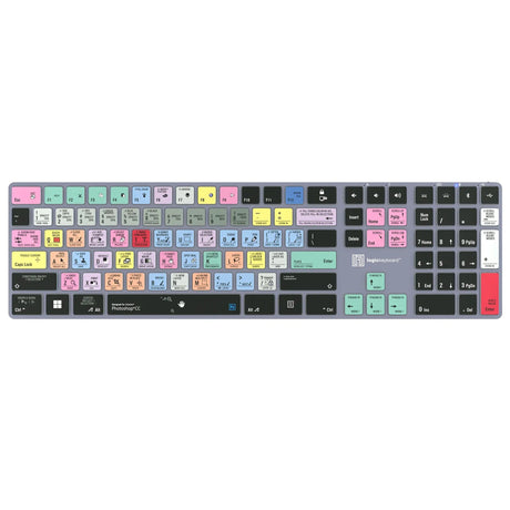 Logickeyboard TITAN Wireless Backlit Keyboard for Adobe Photoshop CC US Windows