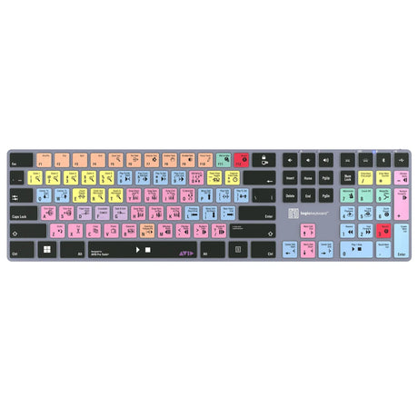 Logickeyboard TITAN Wireless Backlit Keyboard for Avid Pro Tools US Windows