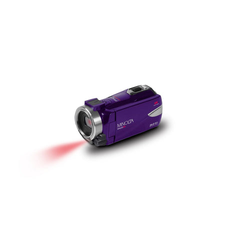 Minolta MN200NV 1080p HD 24 MP Night Vision Digital Camcorder with WiFi Purple