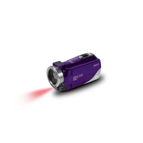 Minolta MN220NV 1080p HD 24 MP Night Vision Digital Camcorder with WiFi Purple