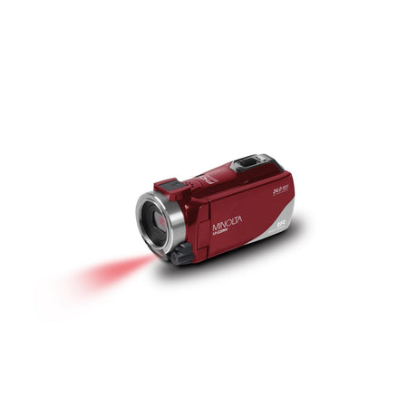 Minolta MN220NV 1080p HD 24 MP Night Vision Digital Camcorder with WiFi Red