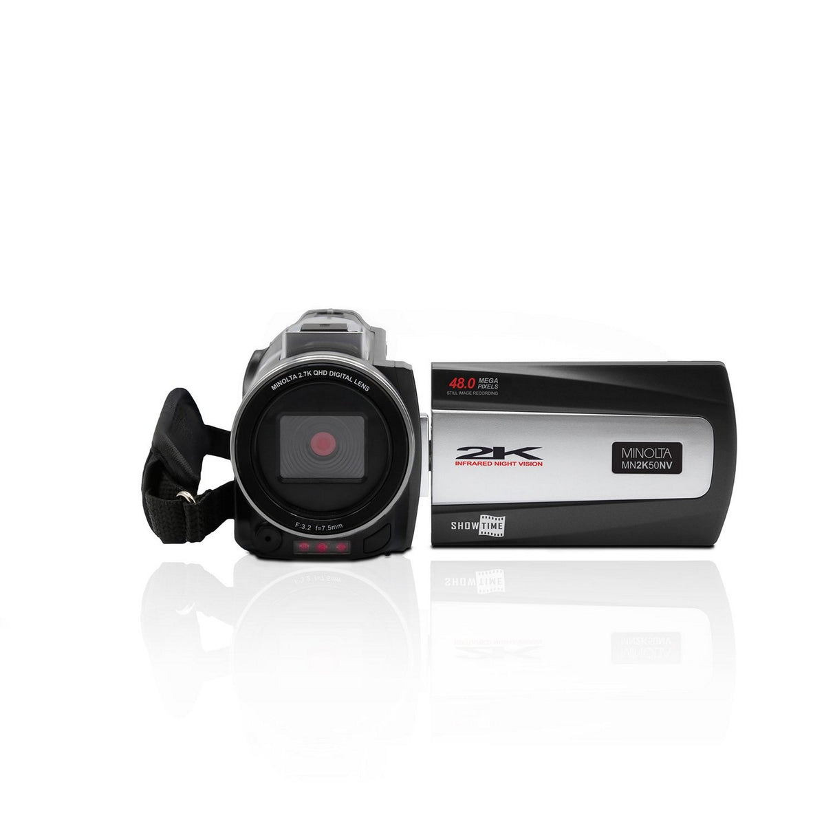 Minolta MN2K50NV 2.7K Ultra HD 48 MP Night Vision Camcorder Black