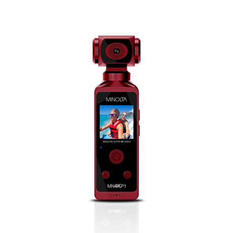 Minolta MN4KP1 Waterproof 4K Ultra HD Pocket Camcorder with WiFi Red