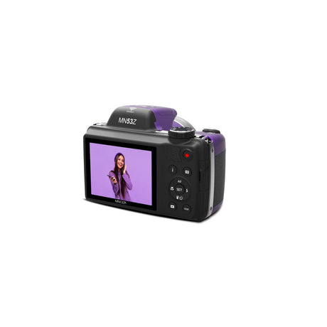 Minolta MN53Z 16 MP HD Bridge Digital Camera with 53x Optical Zoom Purple