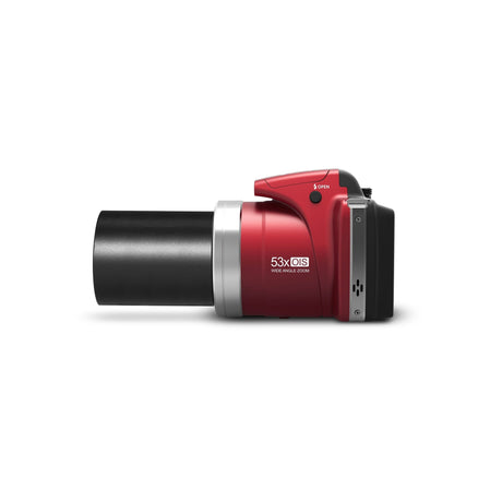 Minolta MN53Z 16 MP HD Bridge Digital Camera with 53x Optical Zoom Red