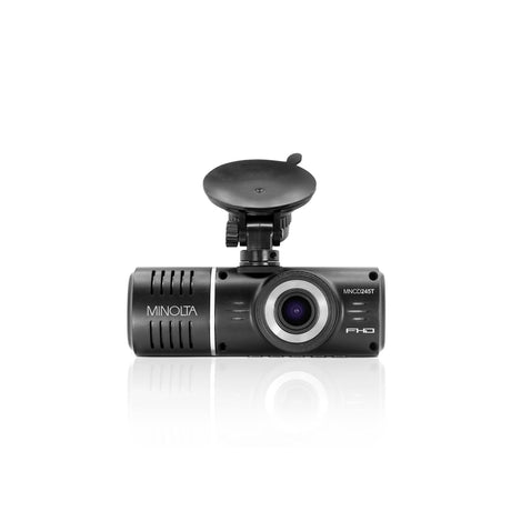 Minolta MNCD245T 3-Channel 1080p Car Camcorder with 2.45-Inch LCD and Rear Camera Black