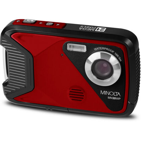 Minolta MN30WP 21 MP 1080P HD Waterproof Digital Camera, Red