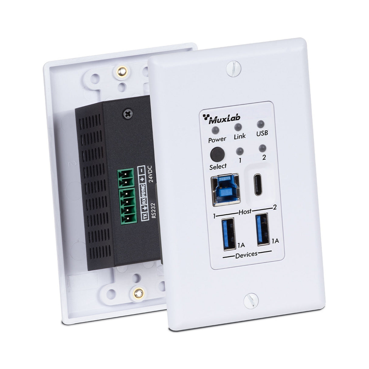 MuxLab 500535 USB-C 3.2 Gen1 4-Port WP Extender Kit