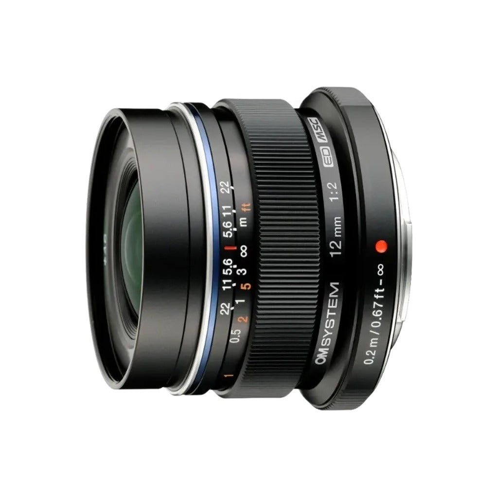 OM System M.Zuiko Digital ED 12mm f/2.0 Wide-Angle Lens, Black