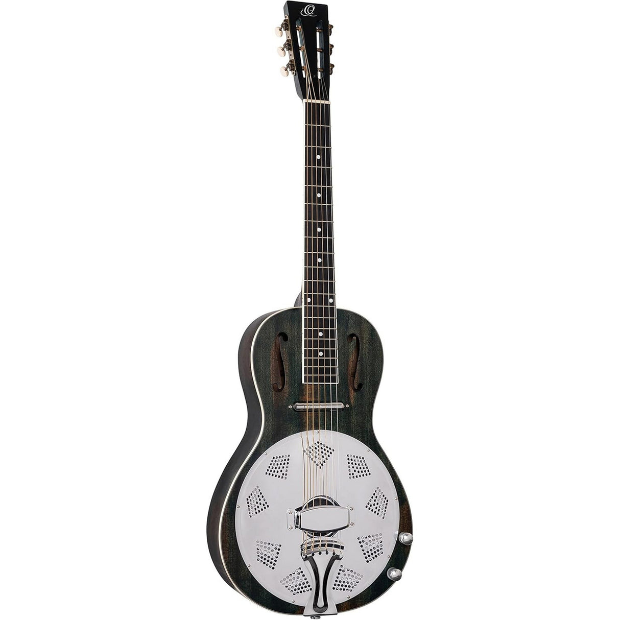 Ortega Guitars RRG30E-DD Americana Series Resonator Guitar Distressed Satin Denim