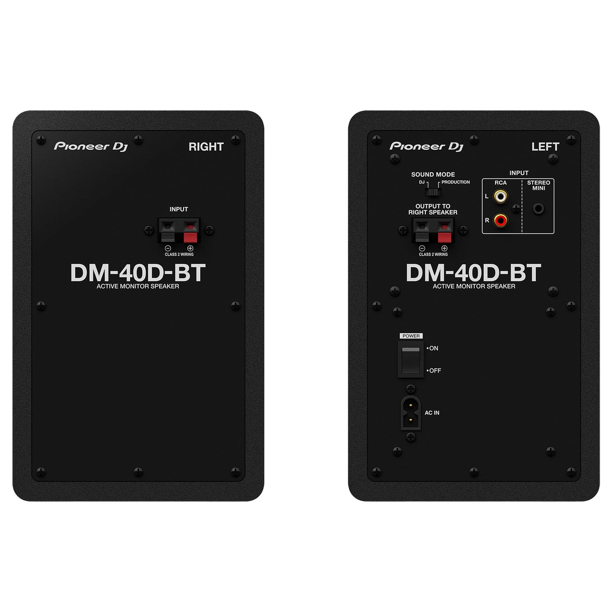 Pioneer DJ DM-40D-BT 4-Inch Bluetooth Desktop Monitor Black