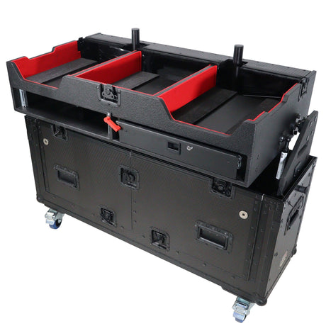 ProX XZF-CDM3K BLK Flip-Ready Easy Retracting Hydraulic Lift Case for Pioneer DJ CDJ-3000 and DJM-900 NXS2 System