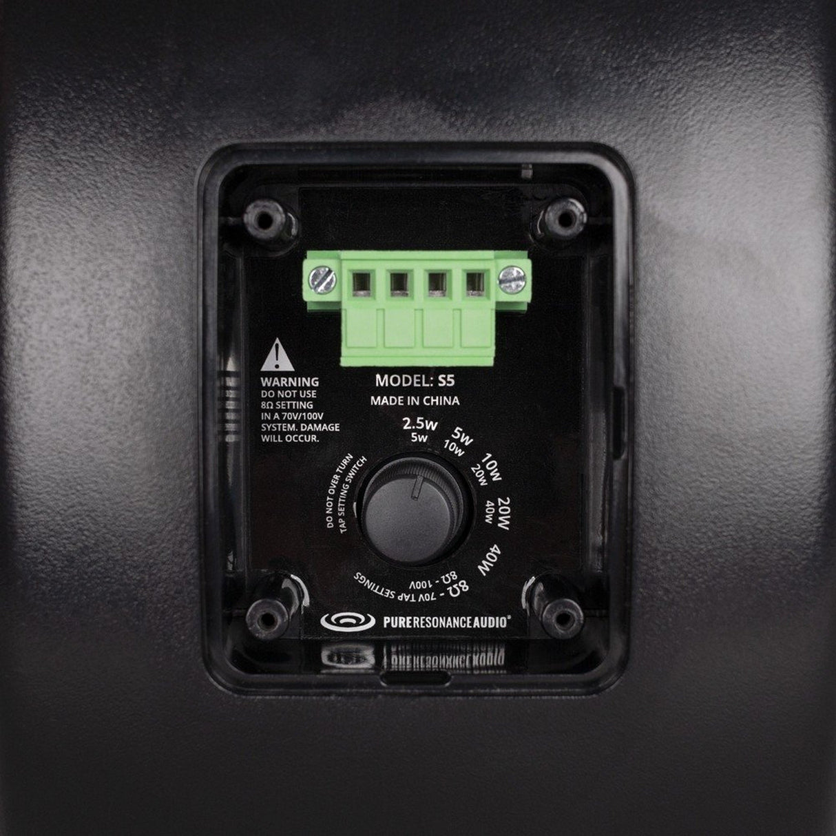 Pure Resonance Audio S5 4.5-Inch 70V Outdoor Surface-Mount Speaker, Single Unit