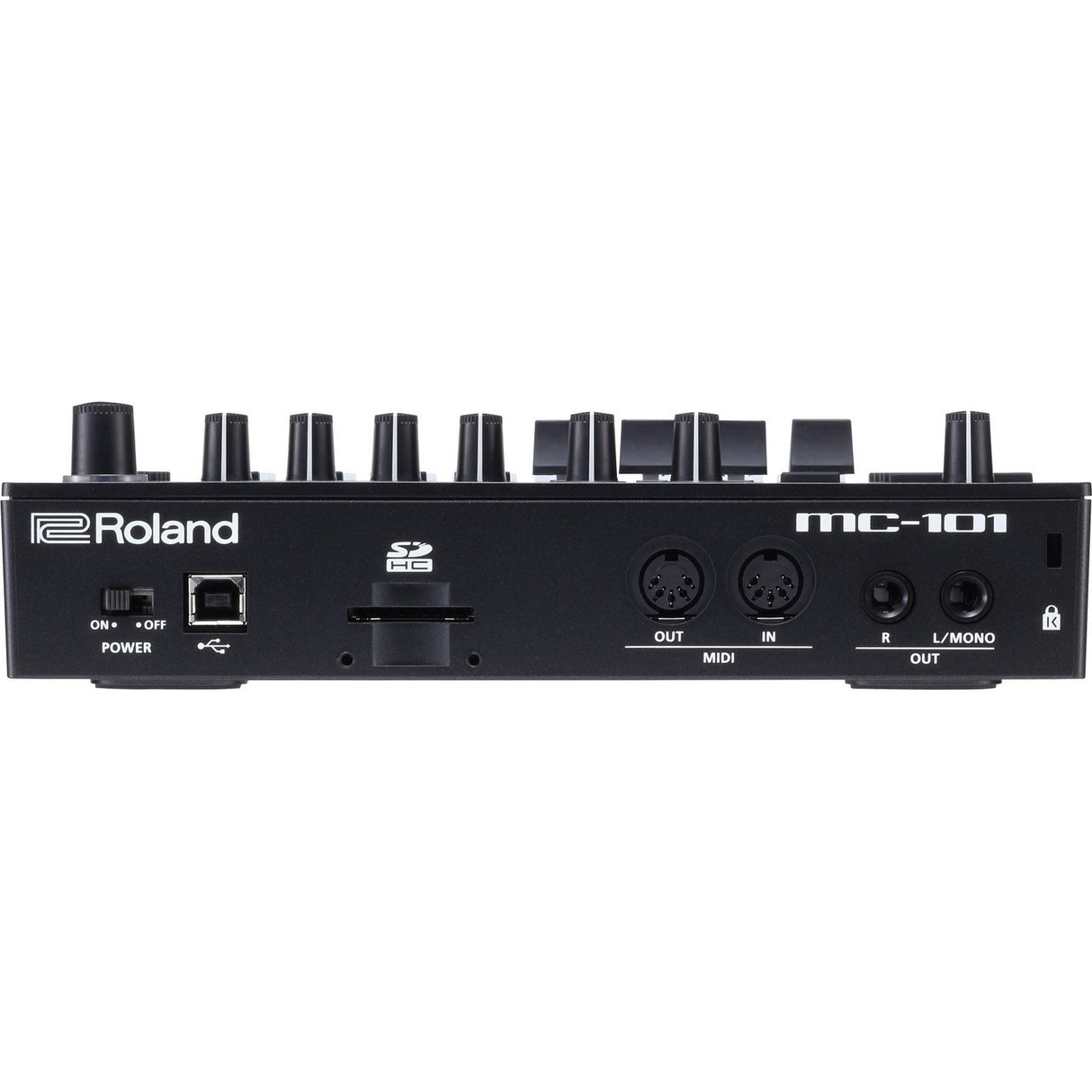 Roland MC-101 portable music production groovebox controls