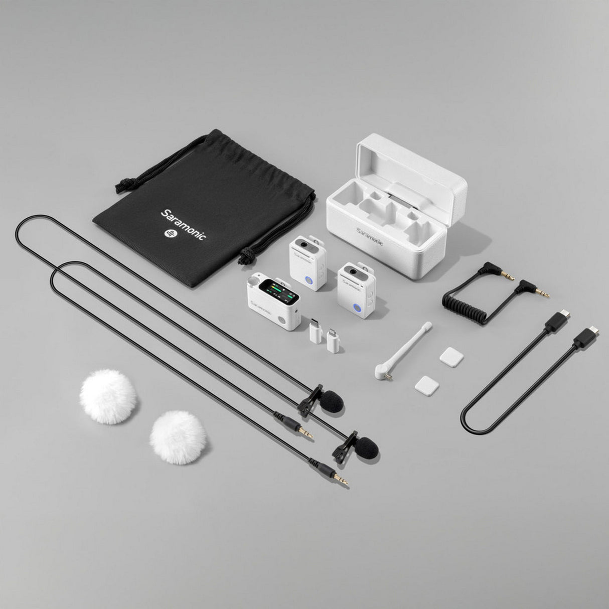 Saramonic ULTRA04 Dual Wireless Microphone System with Lavs, White