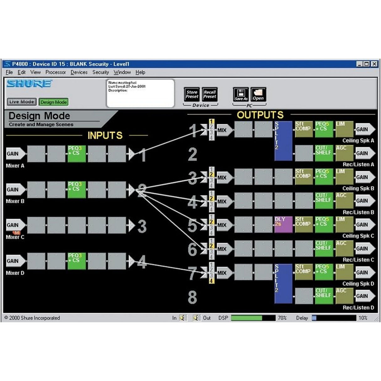Shure P4800 Digital Signal Processor (Used)