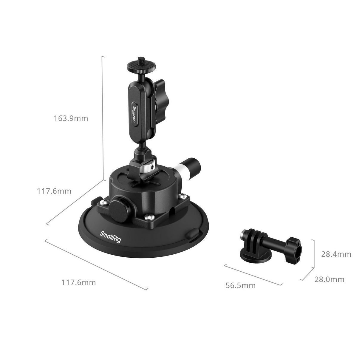 SmallRig 5855 4.5-Inch Suction Cup Mount for Action Cameras