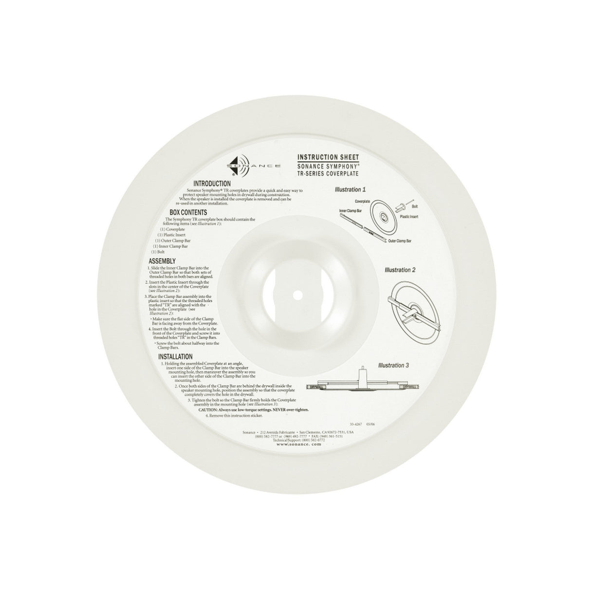 Sonance Medium Round Coverplate Pair