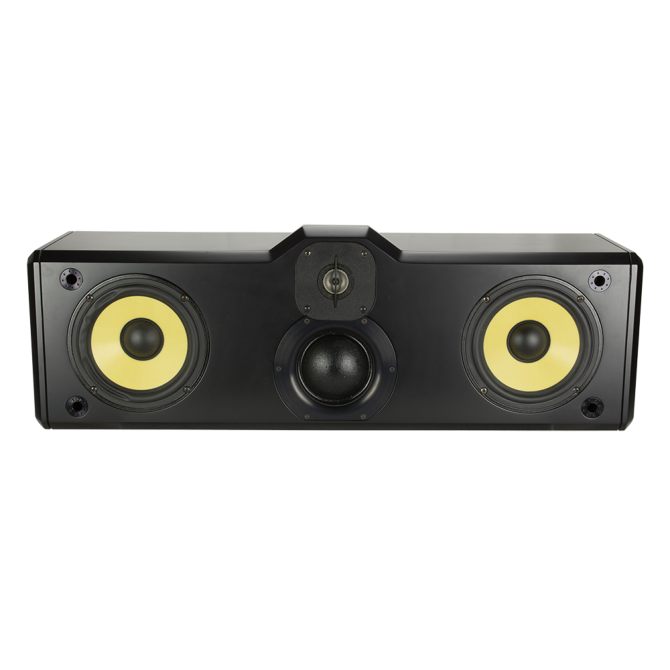 SoundTube C1-BG Three-Way Center Channel Speaker, Black Gloss Finish