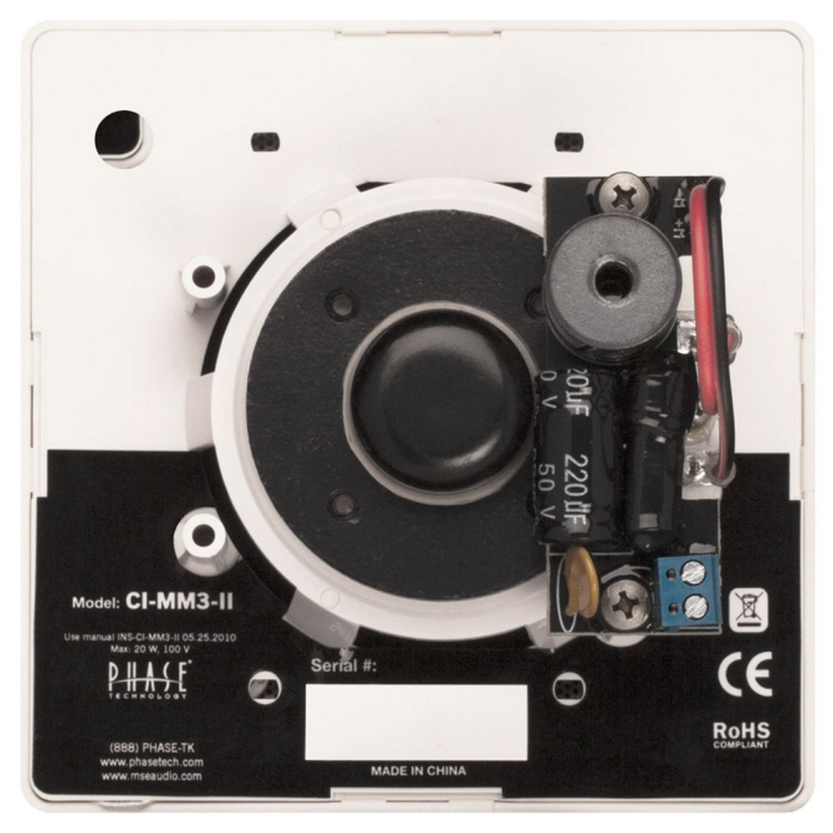 SoundTube CI-MM3-II 3-Inch Compact In-Wall Speaker, White