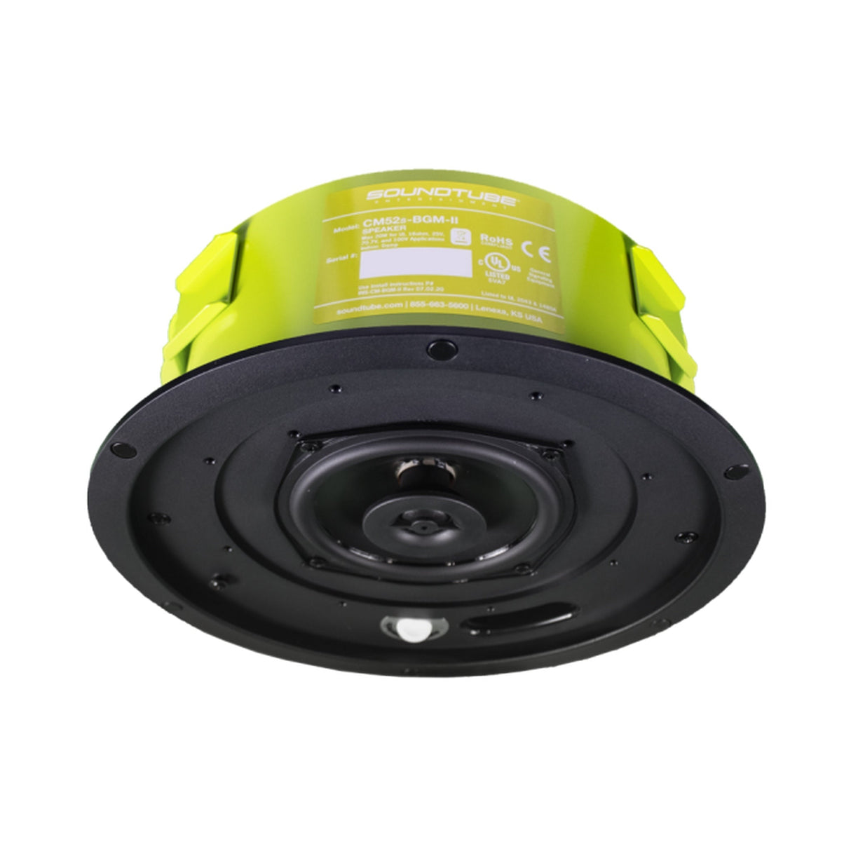 SoundTube CM52s‑BGM‑II‑WH 5.25-Inch Short-Can In‑Ceiling Speaker with White Seamless Grille