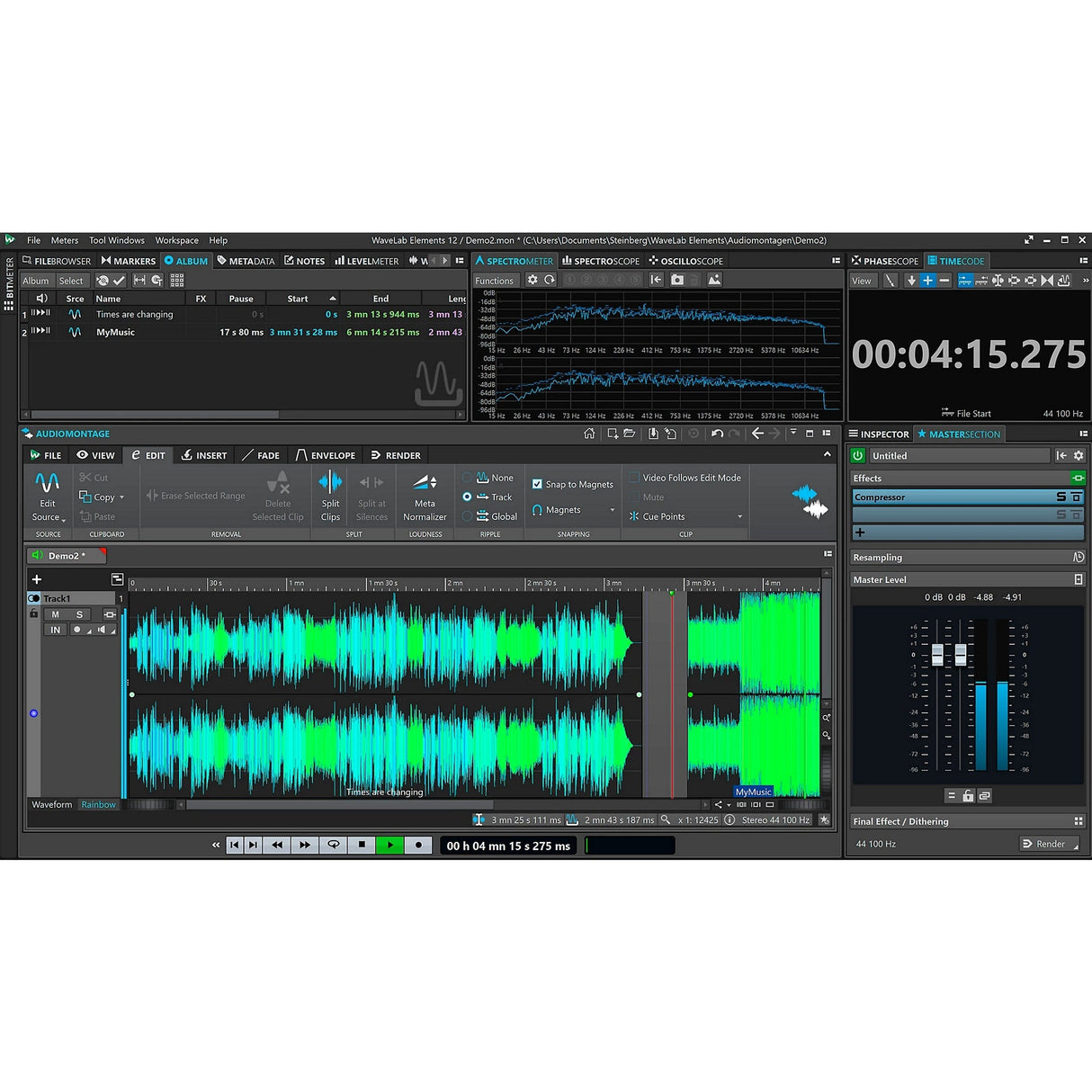 Steinberg DAC WaveLab Pro 12 Professional Audio Editing and Mastering Software