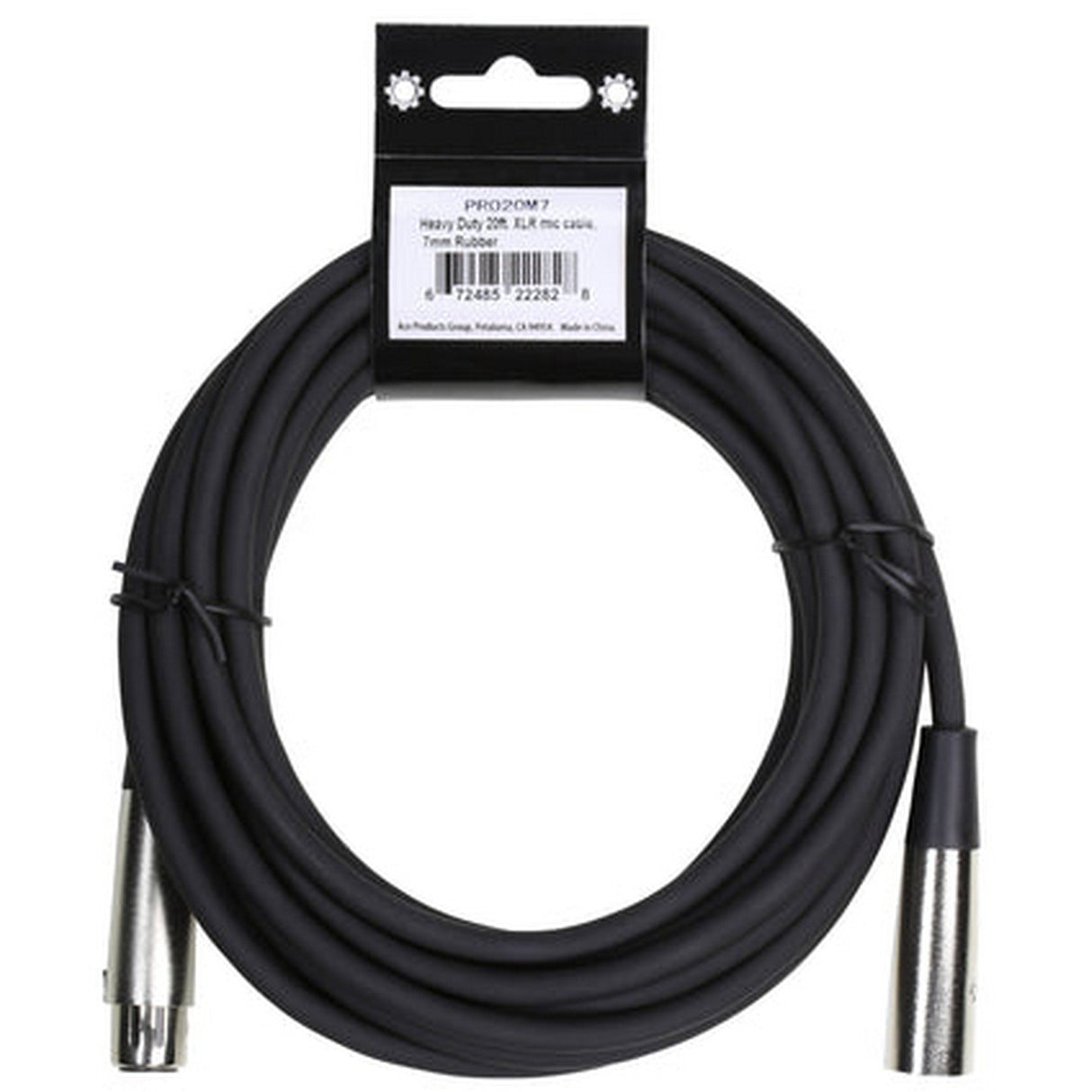 Strukture PRO20M7 Heavy Duty 20-Foot XLR Microphone Cable 7mm Rubber