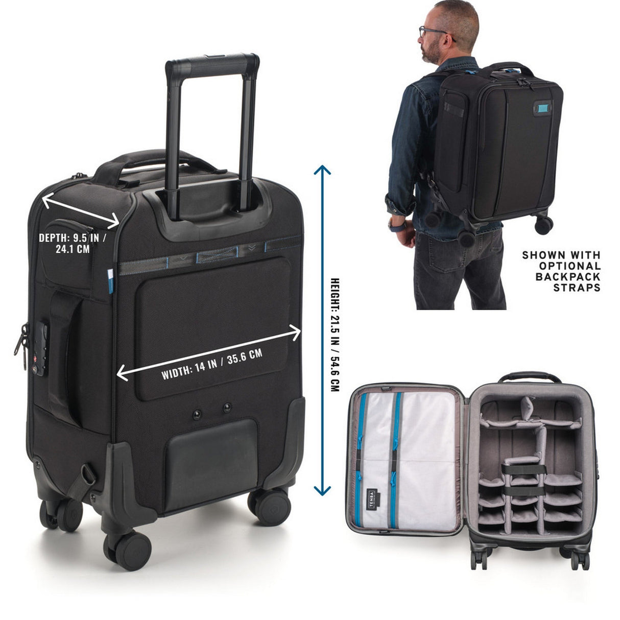 Tenba Roadie v2 Spinner 21 Air Case Rolling Camera