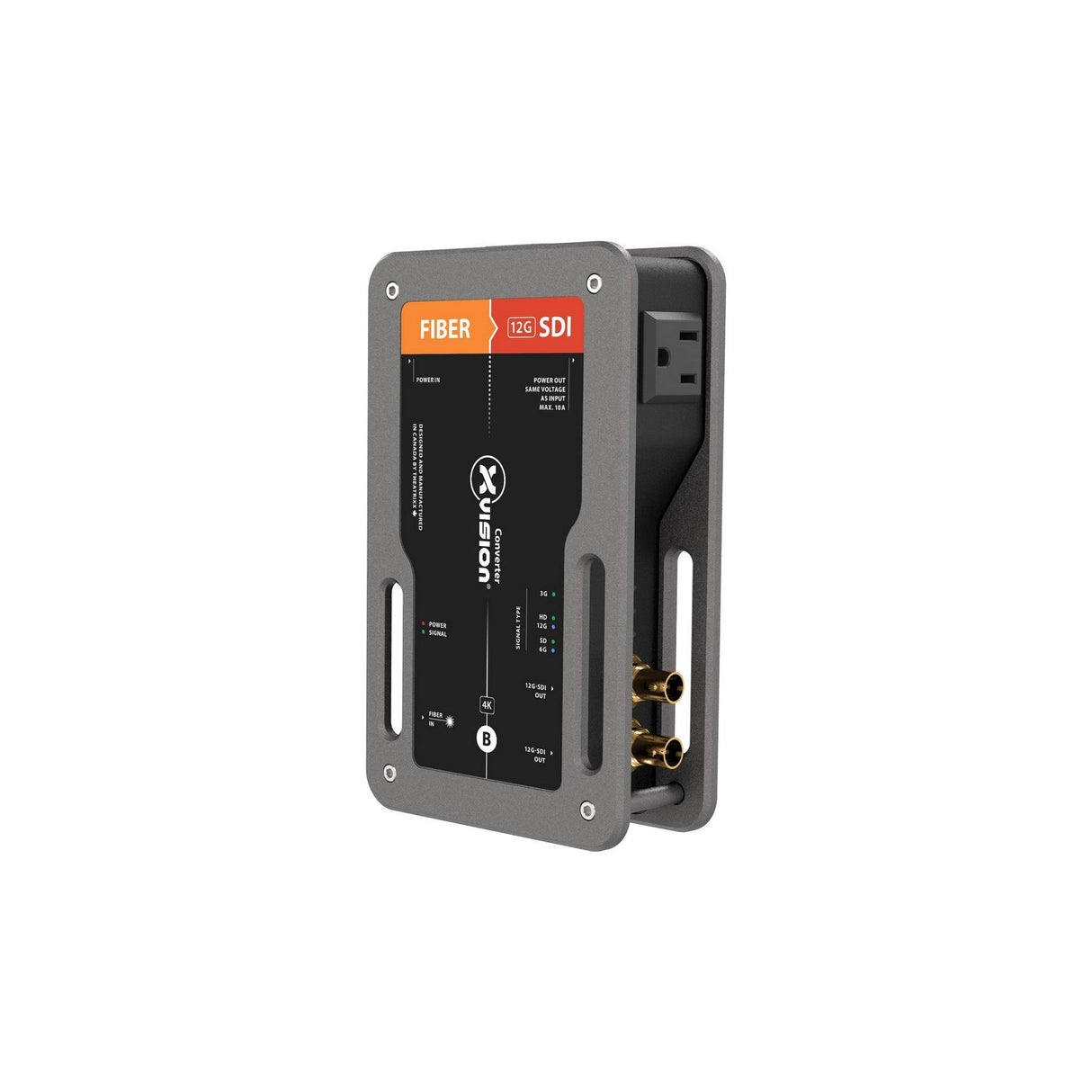 Theatrixx Fiber to 12G-SDI - PWCA In/Edison Single-Mode or Multimode Optical SDI on ST OpticalCON DUO or OpticalCON QUAD