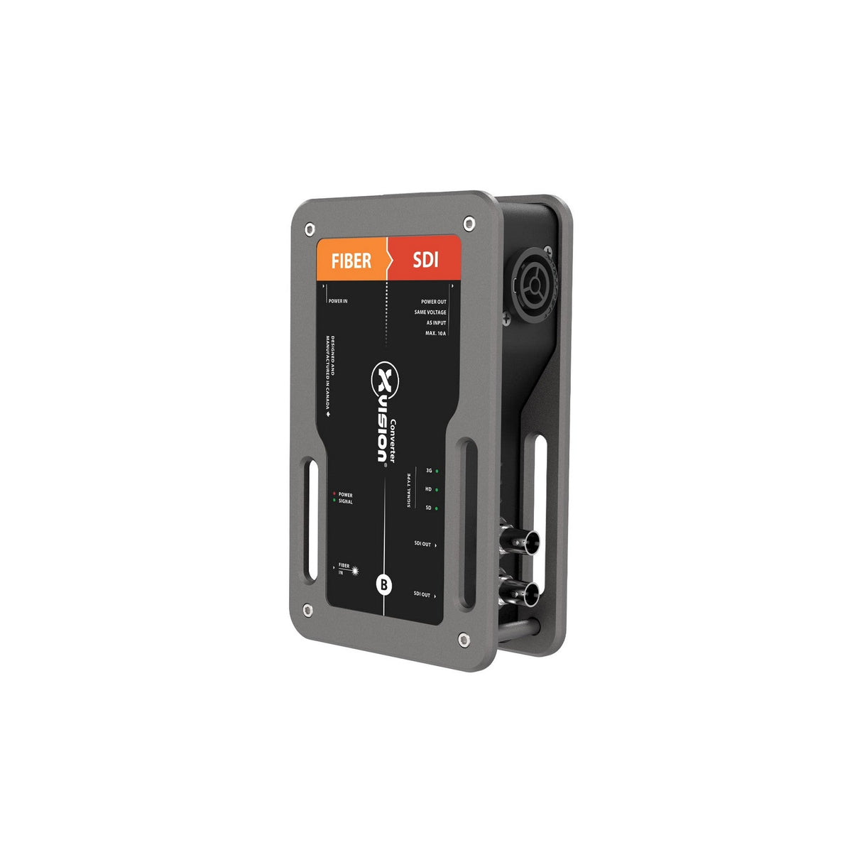 Theatrixx Fiber to 3G-SDI Converter with Embedded Audio Optical SDI on ST OpticalCON DUO or OpticalCON QUAD