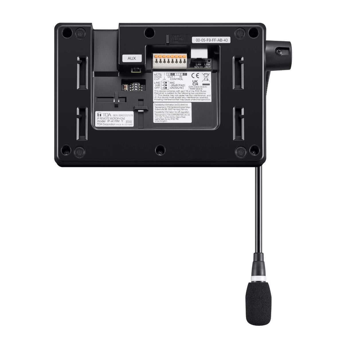TOA Electronics IP-A1RM IP Remote Microphone for IP-A1 Series Paging