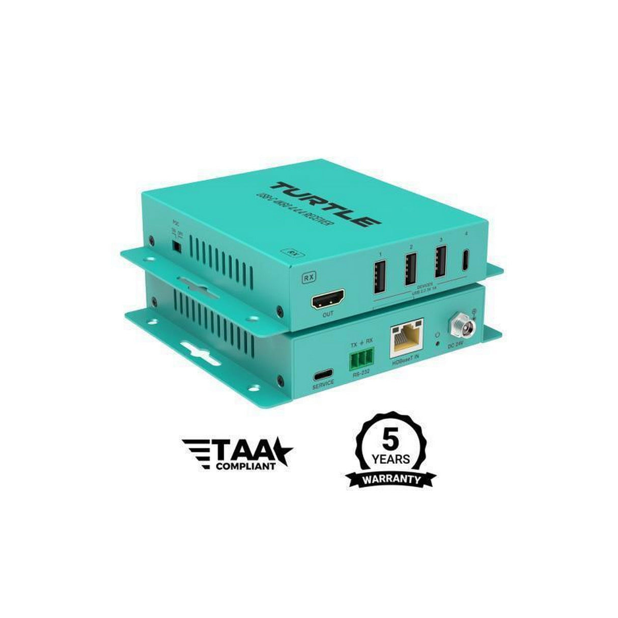 Turtle AV USB-C 4K60 4:4:4 and USB 2.0 Extender Kit