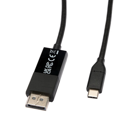 V7 V7UCDP-1M USB-C Male to DisplayPort 1.2 Male 21.6 Gbps 4K UHD Cable