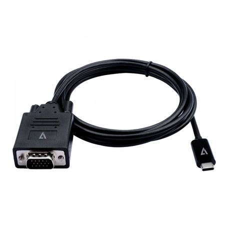 V7 V7UCVGA-2M USB-C to VGA Adapter Cable, 6.6-Foot