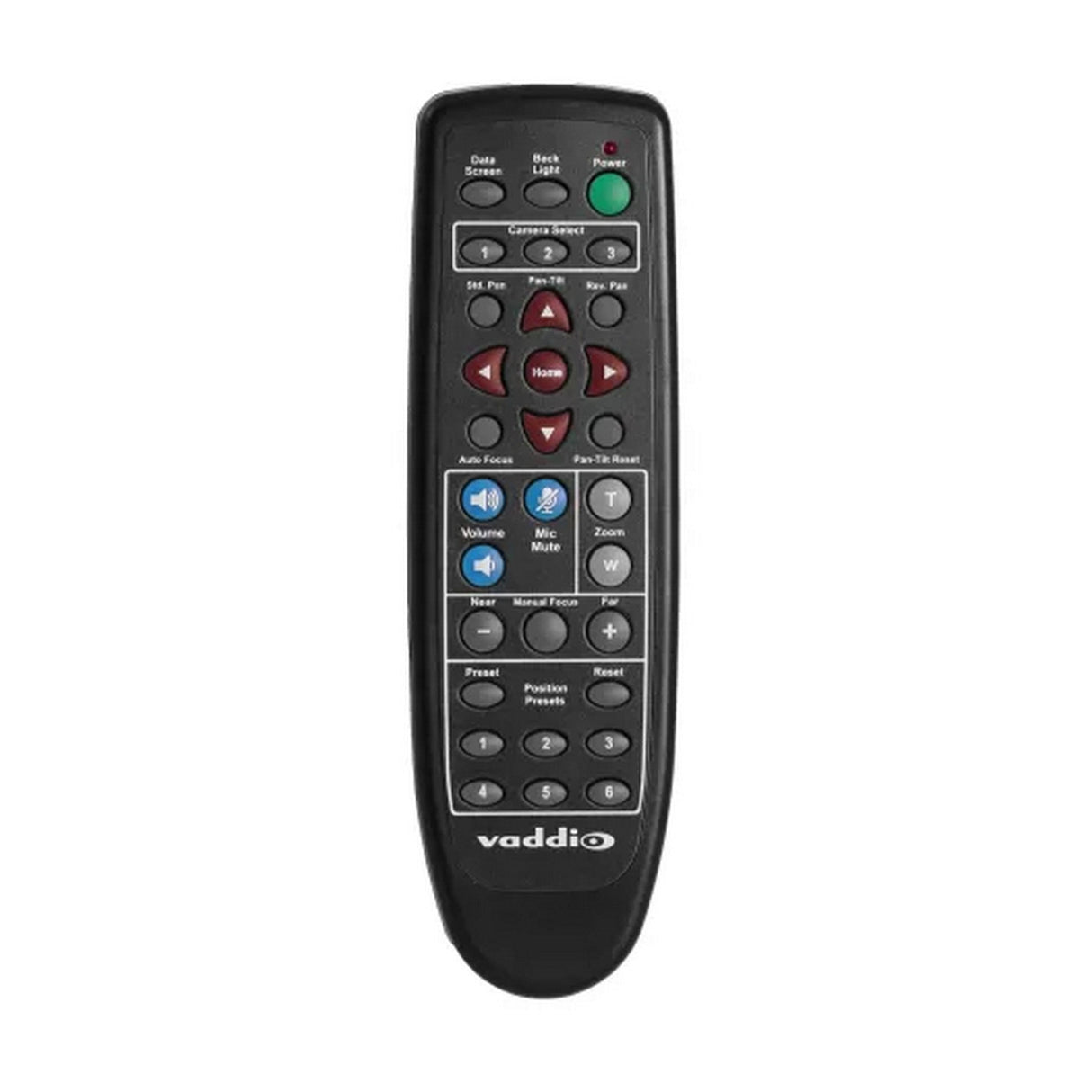 Vaddio 998-2102-000 Remote Commander with Audio Control for ConferenceSHOT AV Systems, Black