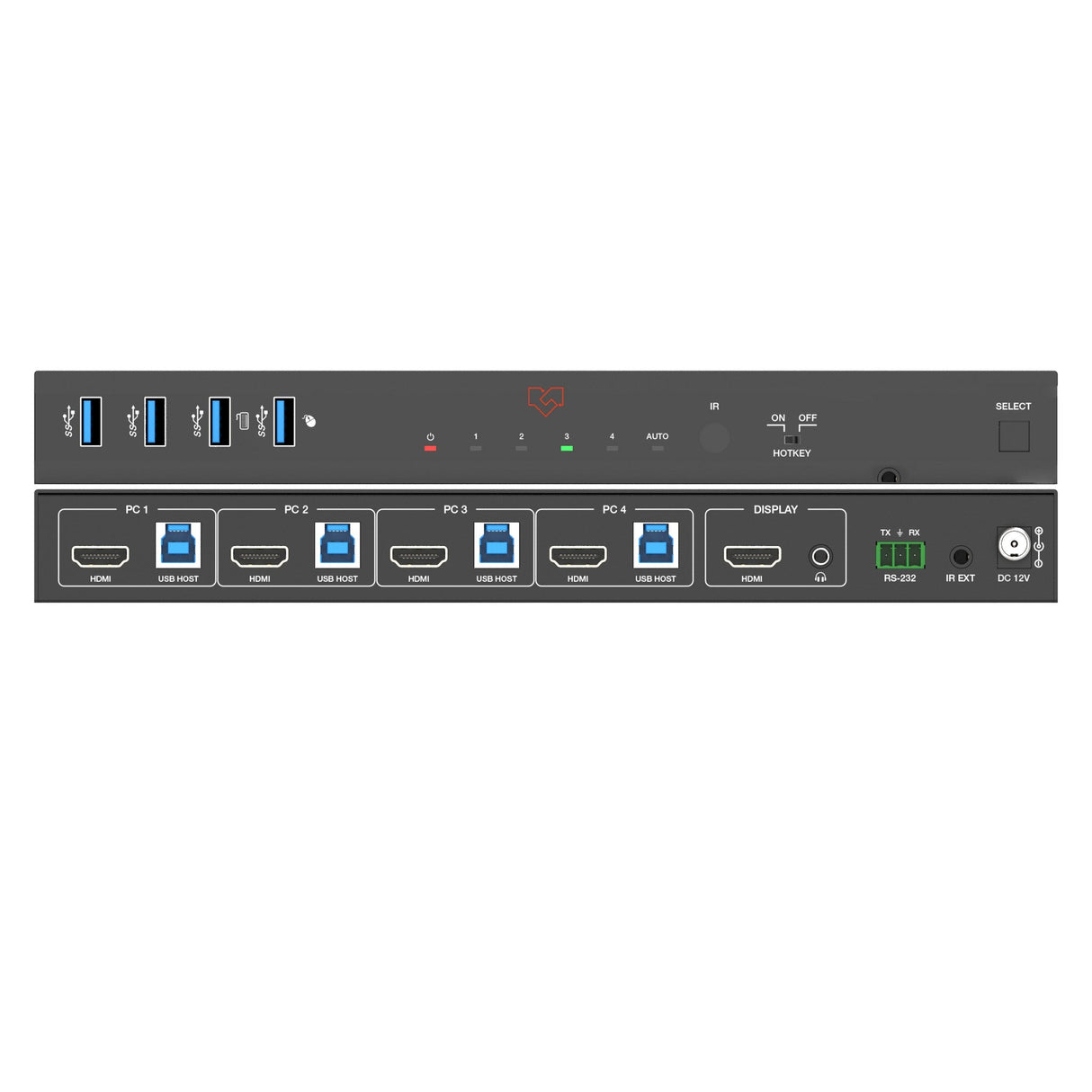 VigilLink 4-Port 8K HDMI KVM Switch