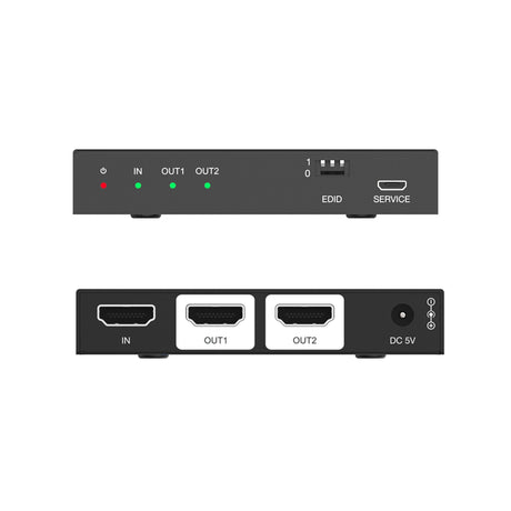 VigilLink 48Gbps 1x2 HDMI 2.1 Distribution Amplifier with Audio De-embedder