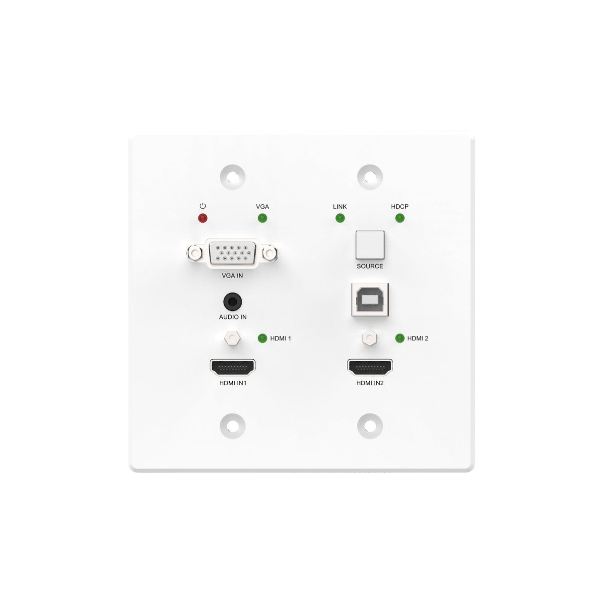 VigilLink 3x1 Wall Plate with Auto-Switching and VGA/Dual HDMI TX/RX Set