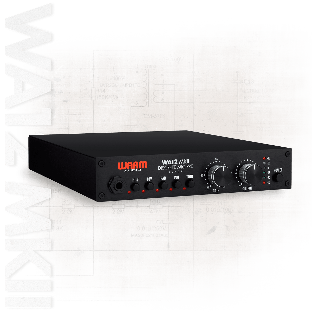 Warm Audio WA12 MKII Microphone Preamp, Black