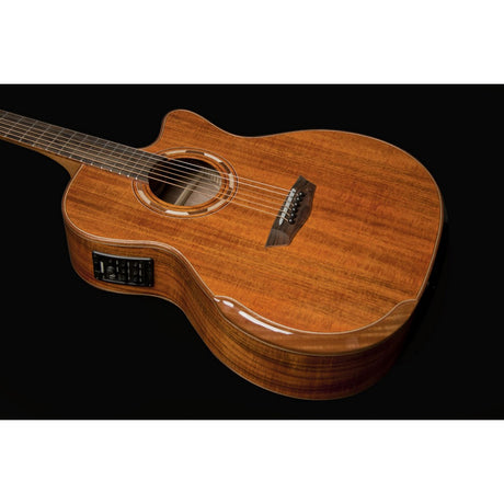 Washburn G55CE Comfort Deluxe 55 Series Grand Auditorium Cutaway Acoustic/Electric Guitar, KOA
