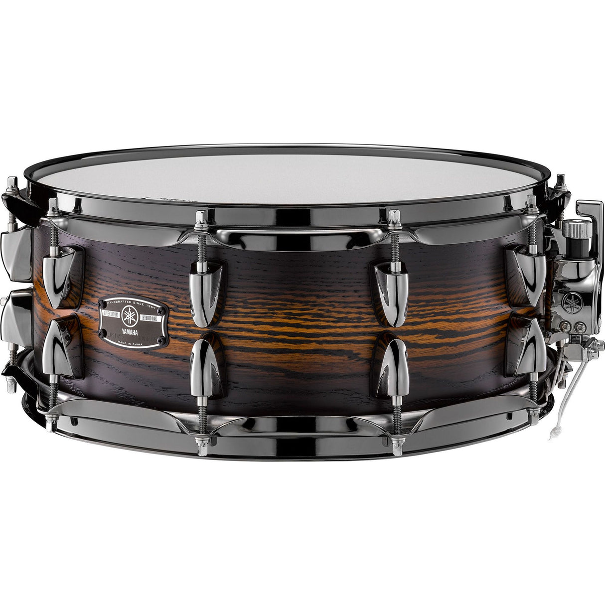Yamaha Live Custom Hybrid Oak Snare Drum 2.3 Millimeter Triple-Flanged Hoops - Uzu Earth Sunburst