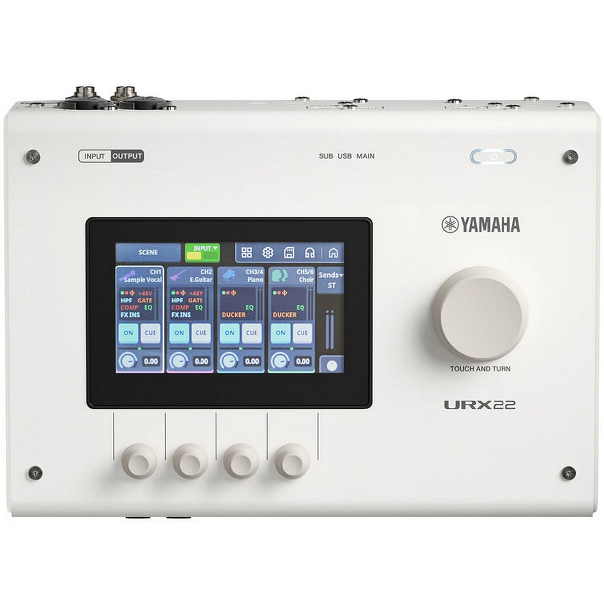 Yamaha URX22 4-In / 2-Out Dual USB-C Audio Interface with Touchscreen