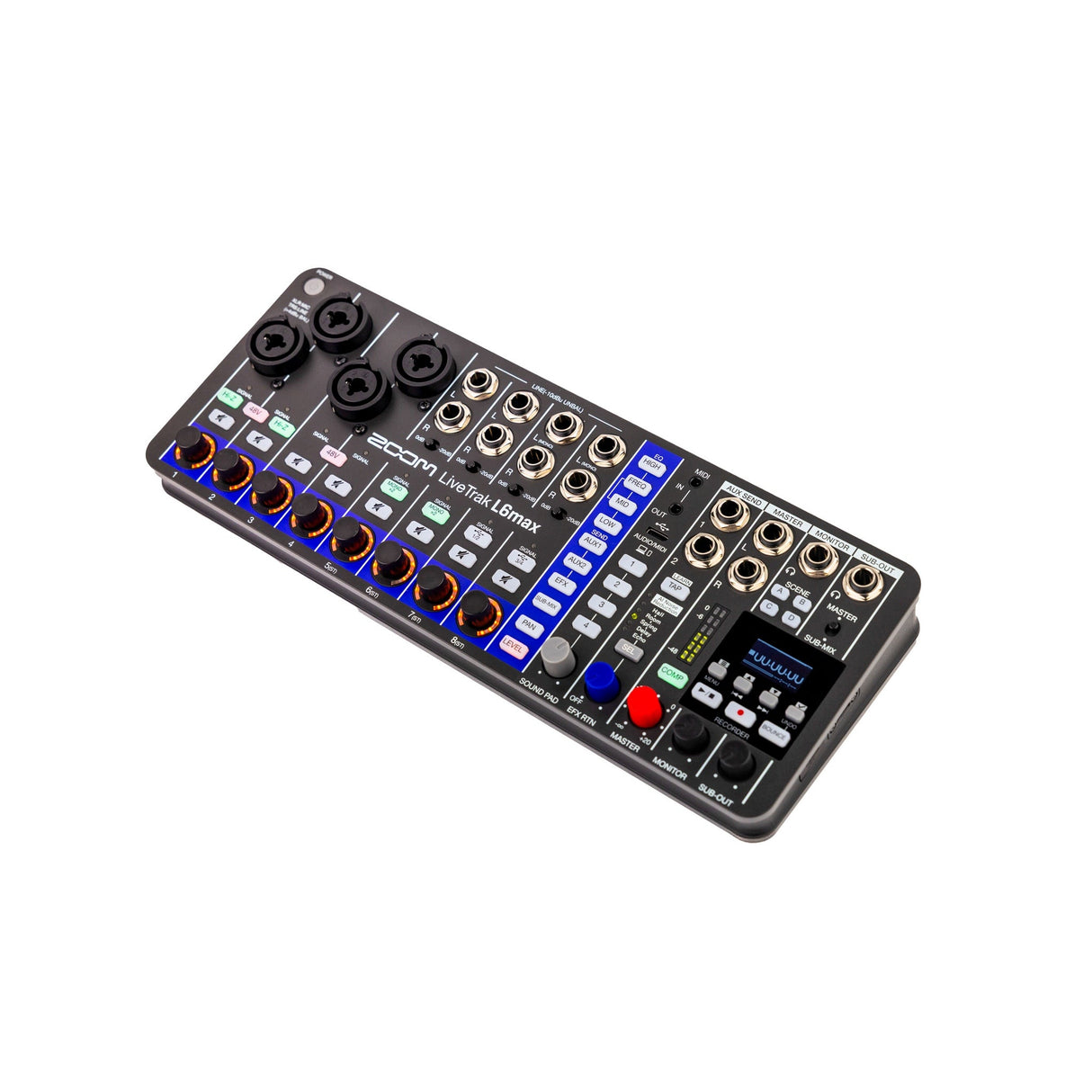 ZOOM LiveTrak L6max 12-Channel Mixer and Recorder for Music, Streaming, and Podcasts