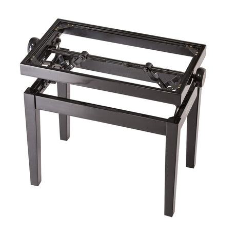 K&M 13701 Piano Bench Wooden Frame without Cushion, Black Glossy Finish