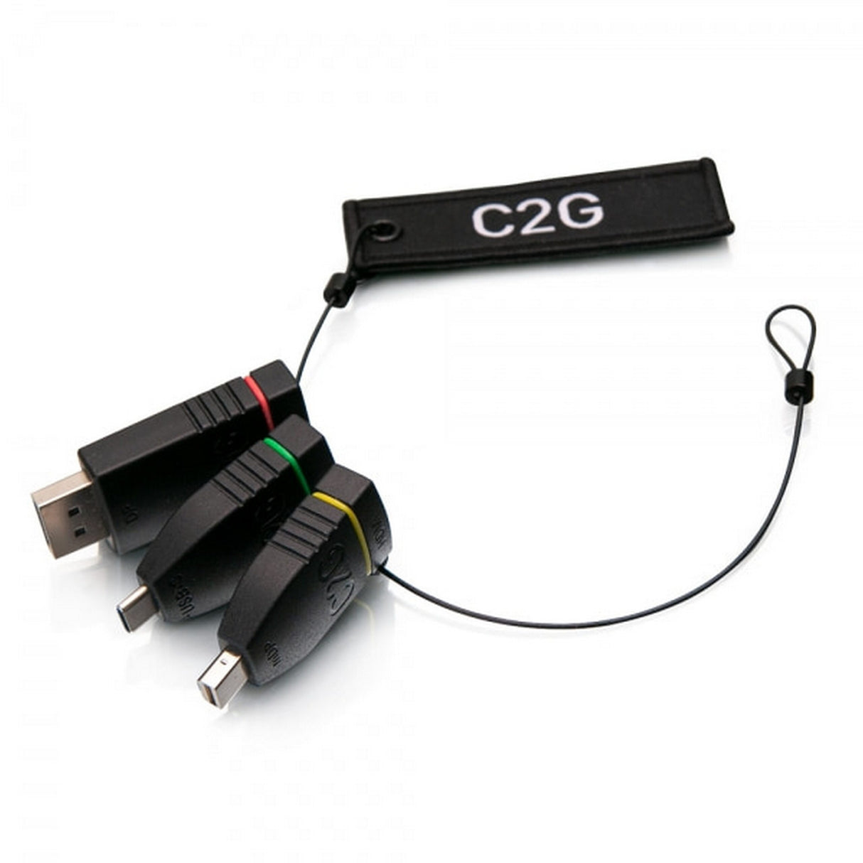 C2G 29878 Universal 4K HDMI Adapter Ring with Color Coded Mini DisplayPort DisplayPort and USB-C