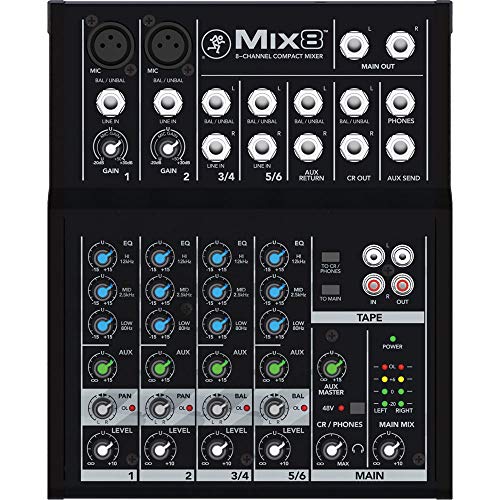 Mackie Mix8 8-Channel Non Powered Compact Mixer (Used) - used