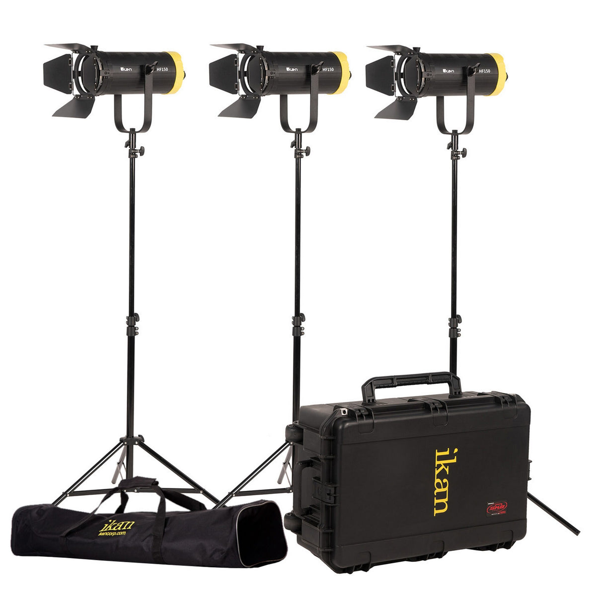 Ikan HF150-3PT-KIT Helia 150 3-Point Fresnel Bi-Color LED Studio Light